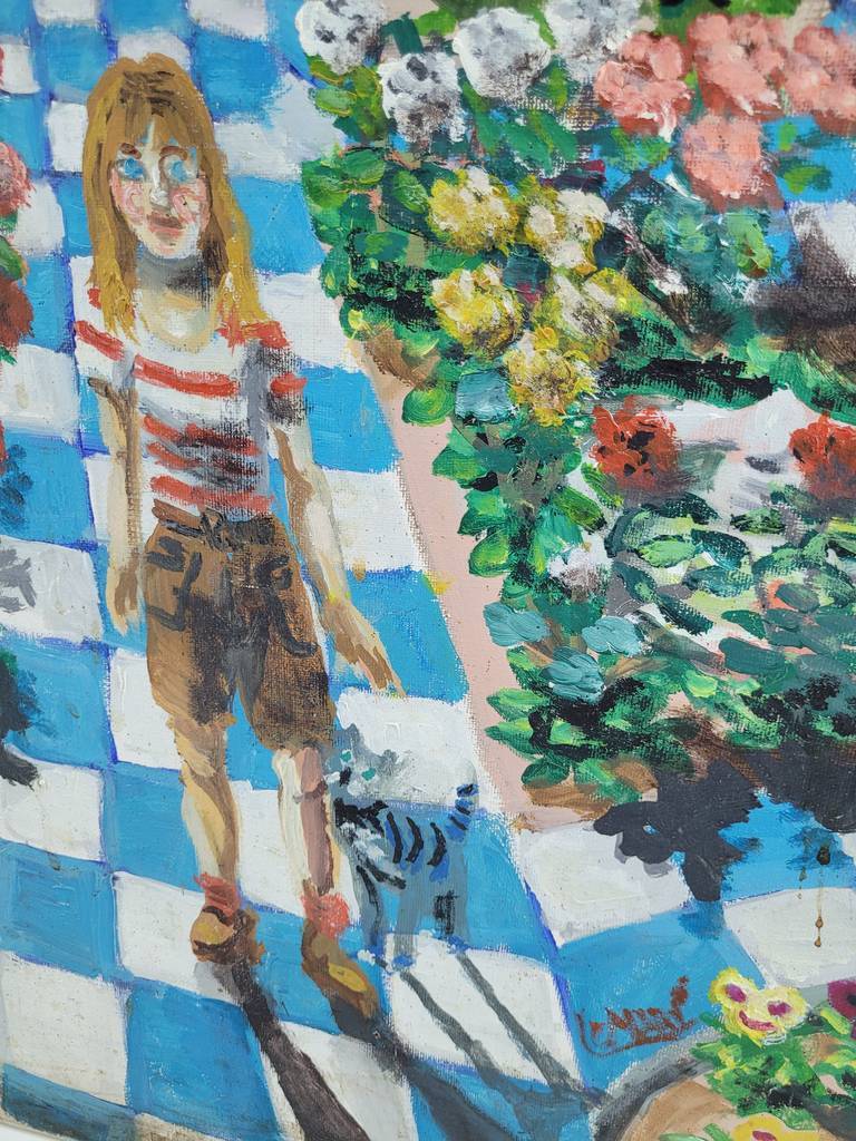 HV11257 LIENZO “ALICIA EN EL JARDÍN DE LOS SUEÑOS” - Imagen 3