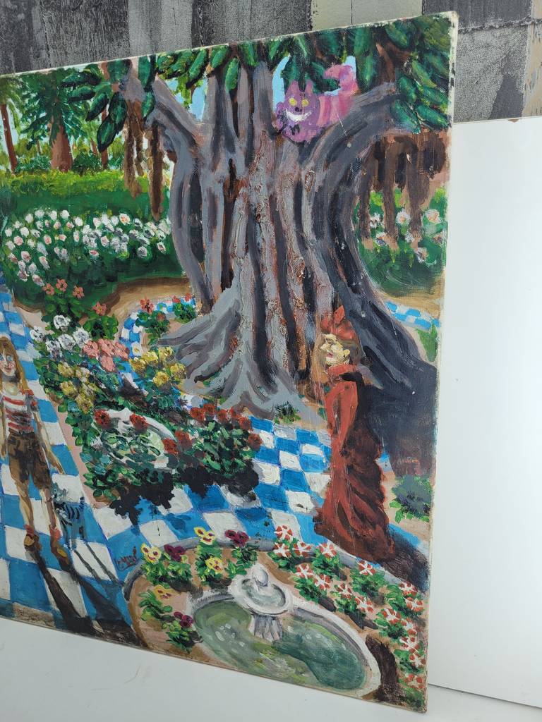 HV11257 LIENZO “ALICIA EN EL JARDÍN DE LOS SUEÑOS” - Imagen 4