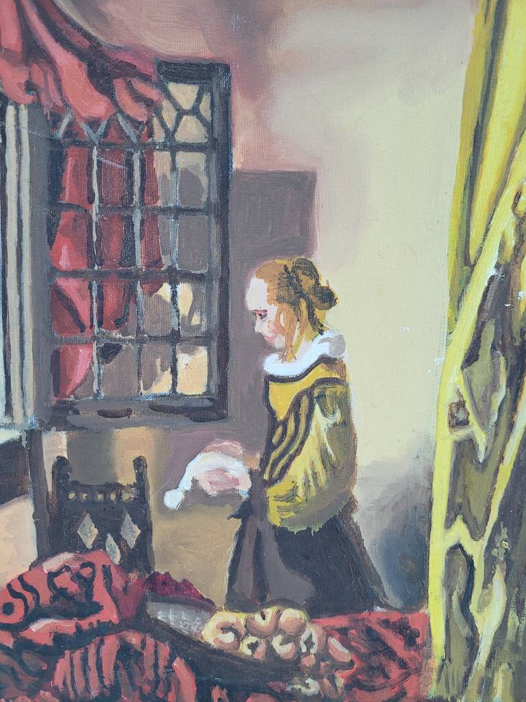 HV11267 LIENZO “LA MUJER EN LA VENTANA” - Imagen 4