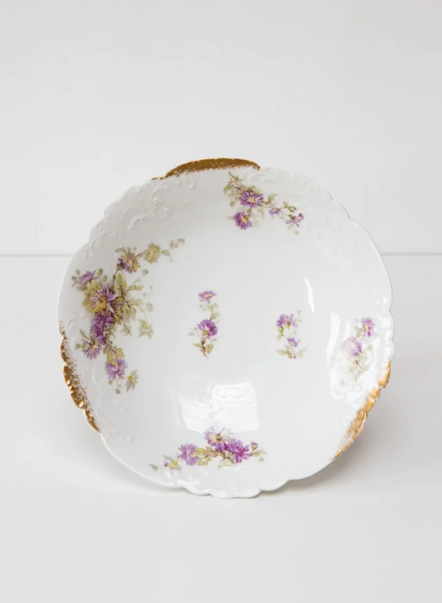 Antiguo frutero porcelana Limoges (26 cm) - Imagen 2