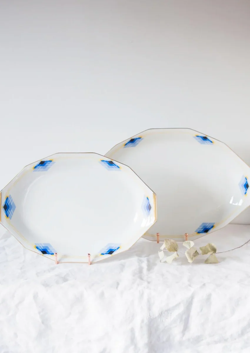 Pareja de fuentes Limoges Unique art decó 20s/30s