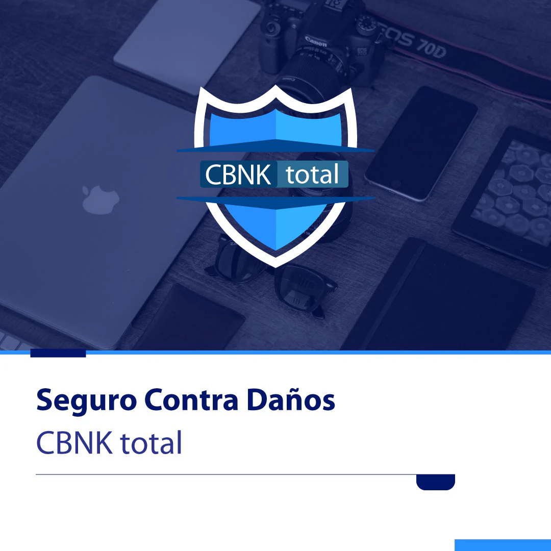 Seguro de daños CBNK Total - Laptops hasta $9,999 pesos